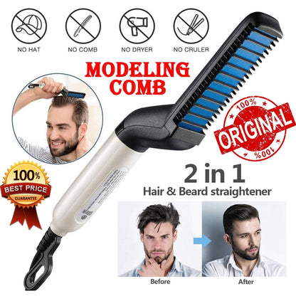 Mens Hair Straightener And Beard Comb